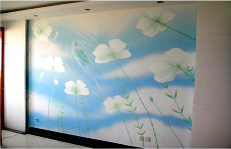 黔西画墙绘怎么画好白云的蓬松感？