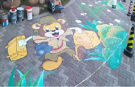 黔西夏季画地面彩绘会遇到的问题