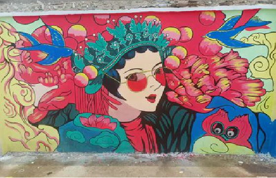 黔西墙体彩绘-网红墙