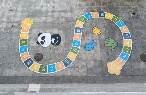 黔西地面游戏彩绘