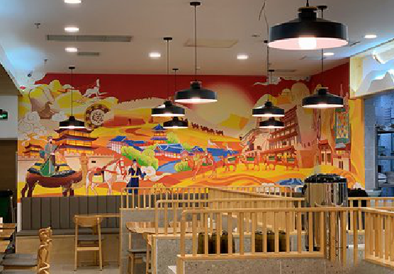 黔西商业空间彩绘介绍。