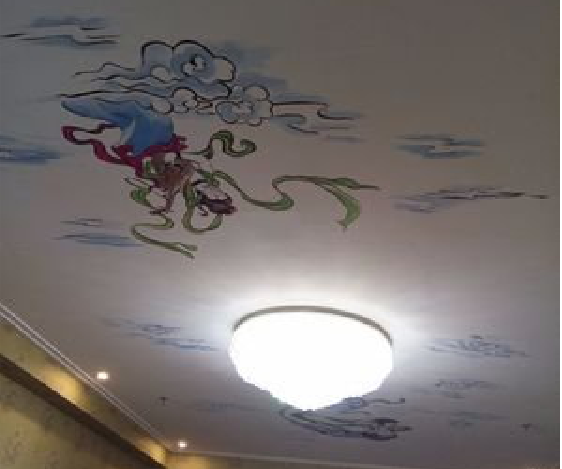 黔西如何快速绘制天花板上的手绘墙？