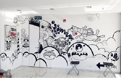 黔西手绘墙并非传统涂鸦。